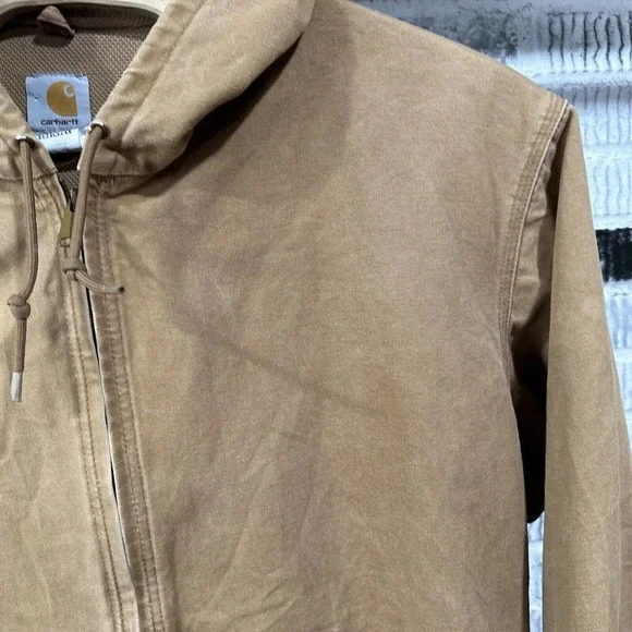 Vintage Carhartt Jacket Mens 4XL Brown Duck J131 Hoodie Union Michigan‎ USA VGC - Picture 3 of 16